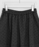 Ruronco Wool Dot Midi Skirt