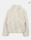 Lour High Neck Vintage Fur Jacket