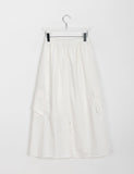 Yanta nylon banding cargo long skirt