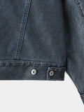 Creep Vintage Leather Trucker Jacket