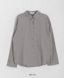 Feall size cotton long sleeve shirt - short ver.