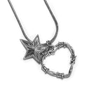 Tata heart star necklace