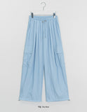 Rippat Banding Cargo Nylon Wide Pants