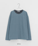 Qsen Peach Fuzz Stripe Over Long Sleeve Tee