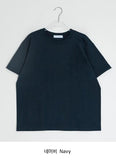 [unisex] Suzuna Basic Color Matching Roll-Up Short Sleeve Tee