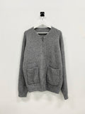 Cashmere Knit Zip-Up Cardigan