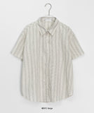 Cuman Summer Stripe Short Sleeve Shirt