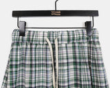 Nemu Check Cotton Long Skirt