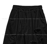 Motif Damage Banding Bermuda Pants