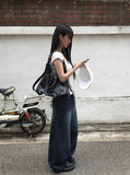 Terran Zipper Two Way Leather Big Shoulder Bag