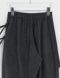 Mitka Wrap Skirt Layered Corduroy Banding Wide Pants