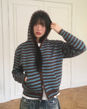 [MADE] Anton Stripe Pocket Two-Way Knit Zip-Up