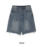 Luffy cut bermuda denim pants