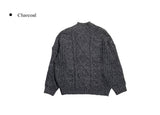 Ond Shoulder Slit Cable Knit One Piece