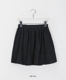 Marson dot flare layered mini skirt