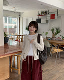 Muni Cashmere Round Knit Cardigan