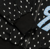 Kitsch Star Check Patch Two-Way Hood Zip-Up