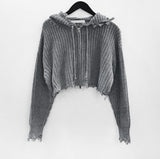 Mihen Knit Hooded Zip-Up