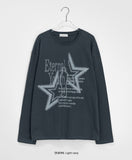 Teken Star Printing Over Long Sleeve Tee