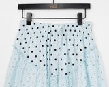 Achu Dot Shirring Tiered Lace Frill Long Skirt