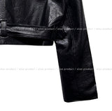 Eyelet Bike Leather Jacket
