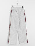 Benday banding side check color matching brushed jogger pants
