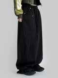 Maxi wide washed pants