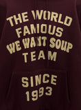 Unisex world lettering brushed hoodie