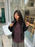 Tarint Crop Hood Windbreaker Zip-Up Jumper