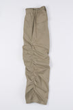 Cinch side shirring nylon pants