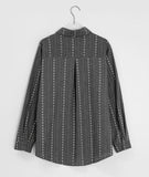 Hedint Vintage Flower Long Sleeve Overshirt