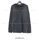 Official cable V-neck knit