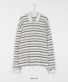 Ricoy Stripe Over Collar Long Sleeve Tee