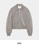 (UNISEX) Raper Leather Balloon Jacket