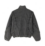 Doel cut quilted denim jumper