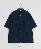 [Unisex] Kiln Rivet Pocket Nylon Short Sleeve Shirt