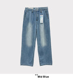 Cool Wash Pintuck Linen Denim Pants