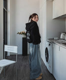 Blind washing balloon denim pants