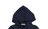 Hoan Lace Sleeveless Shirring Hood Zip-Up