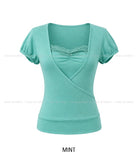 Lizzie Lace Wrap Puff Short Sleeve