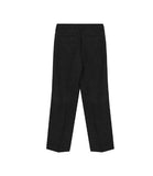 Mauve Wool Half-Banding Wide Slacks