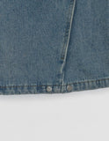 Tume Washing Cut Denim Wide Pants
