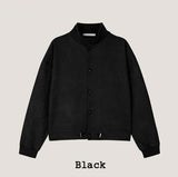 Kanji High-Neck Crop Cardigan