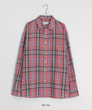 Pukin Peach Fuzz Over Check Shirt