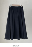 Milka Wool Brushed Pleats Long Skirt