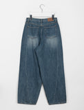 Kidta cut balloon wide denim pants