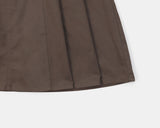 Lou Pocket Unbalanced Wrap Pleats Midi Skirt