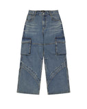 WIDE CARGO DENIM PANT