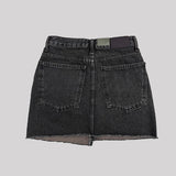 Midi Unbalance Denim Skirt