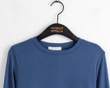 Arts Color Matching Layered All-in-one Crop Long Sleeve T-Shirt